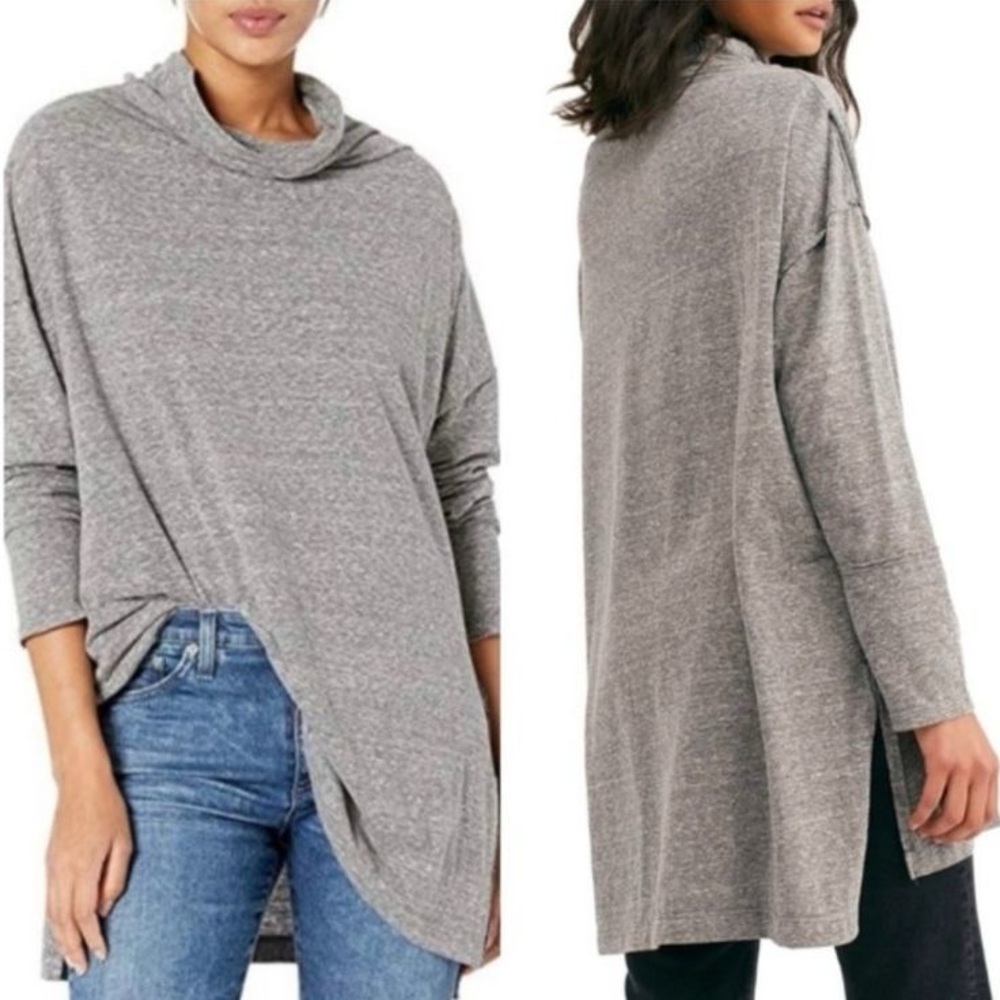 Free People Heather Gray Tunic Top